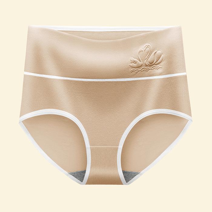 

Women s Spring and Autumn Personality Cotton Skin Friendly Comfortable Breathable Mid Waist Briefs XXL тілесний