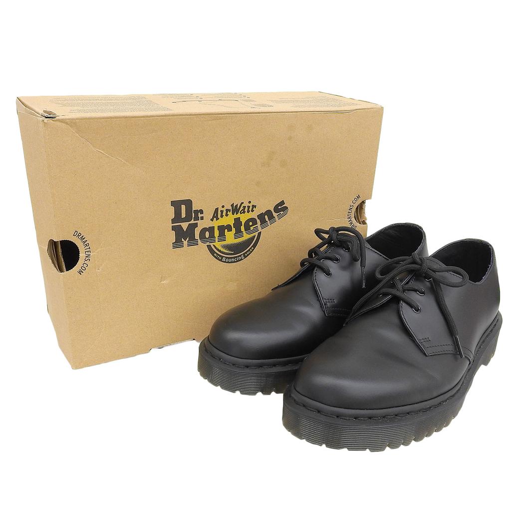Pristine Dr.Martens Leather Shoes 1461 BEX MONO Black Leather Mens Used