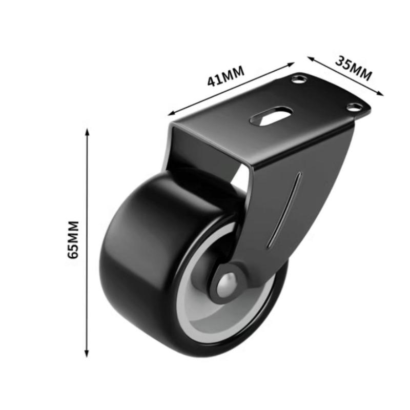2pcs Door Support Wheel Durable Aluminum Alloy Anti-Falling & Wear-Resistant Vertical Hinged Base for Smooth Sliding On Wooden
