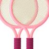 Children Badminton Racket Set Improve Coordination Tennis Rackets for Outdoor Backyard Games Pink