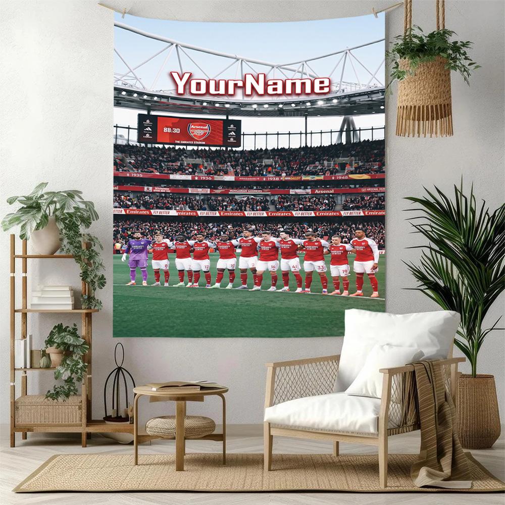 Arsenal Custom Your Name Wall Decor Tapestry Art For Pet Memorial Birthdaywedding Party Backdrop Family Gift