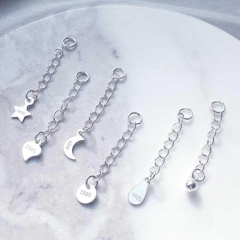 3cm Silver 925 Necklace Bracelet Extension Chain