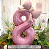 1pc Large Pink Number-Shaped Foil Balloons for Birthday Party Anniversary Festival Banquet Celebration Atmosphere and Decorative