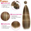 Long Hair Weaving Blonde 613 Bundles Synthetic Straight Ombre Blonde Red Brown High Temperature Fiber Hair Extensions For Women