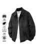 2026 Men's Plus Size PU Leather Jacket - Retro Workwear, Trendy High-End Vibe, Scoundrel Cool for Spring/Autumn/Winter