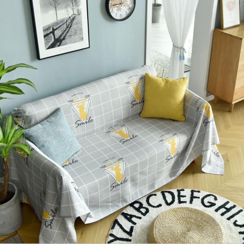 

Чехлы для диванов, ткань из хлопка и льна, простота, одинарный двойной светильник, роскошный чехол для полотенец для дивана, ткань, не царапающаяся 80*80