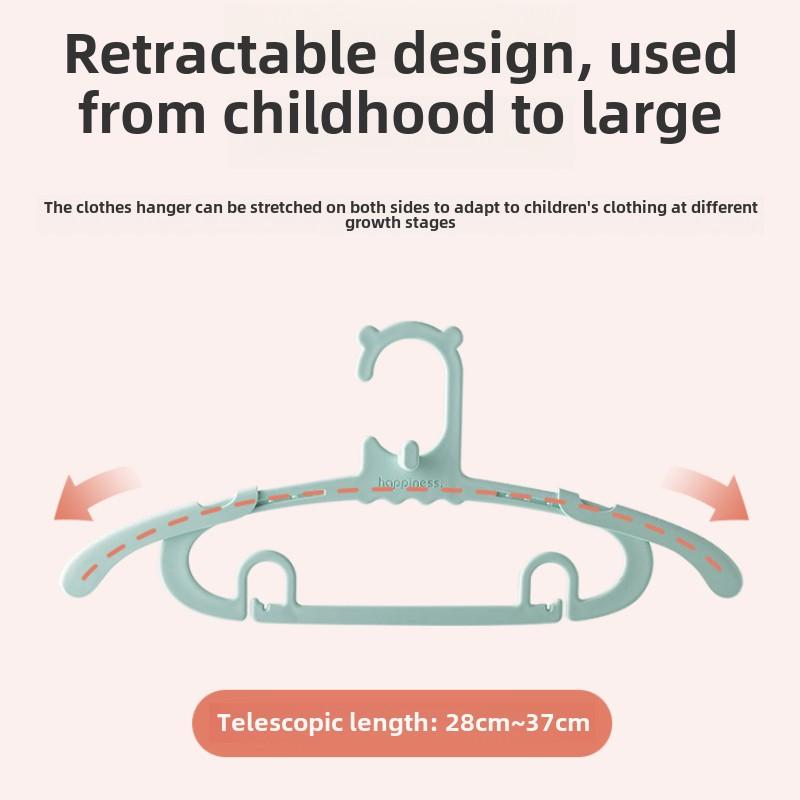 10Pcs Baby Clothes Hangers Adjustable Baby Kids Hangers Stackable Plastic Children's Hangers Suitable for Nursery