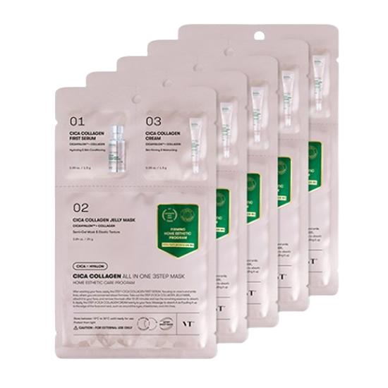 VT Cica Collagen All-in-One 3-Step Mask 1 Box (5 Sheets)
