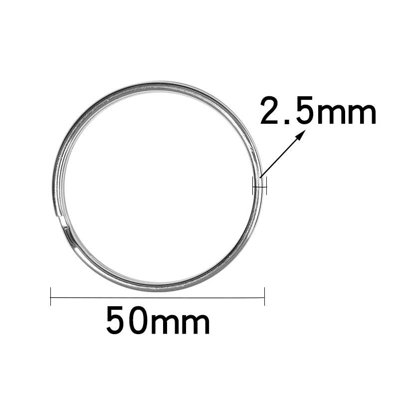 10-50pcs/lot 12-50mm Metal Keyring Round Split Key Ring For Jewelry Making DIY Crafts Keychain Key Holder Connector Accessories