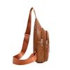 1PC Chest Small Backpack, Fashionable Sports Pu Crossbody Shoulder Bag, Earphone Hole, Large Capacity Men's Breast Bag.