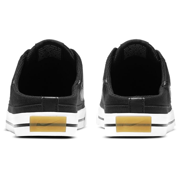 Nike  Court Legacy Mule Black Women Sneakers White Gum-Light-Brown DB3970-001