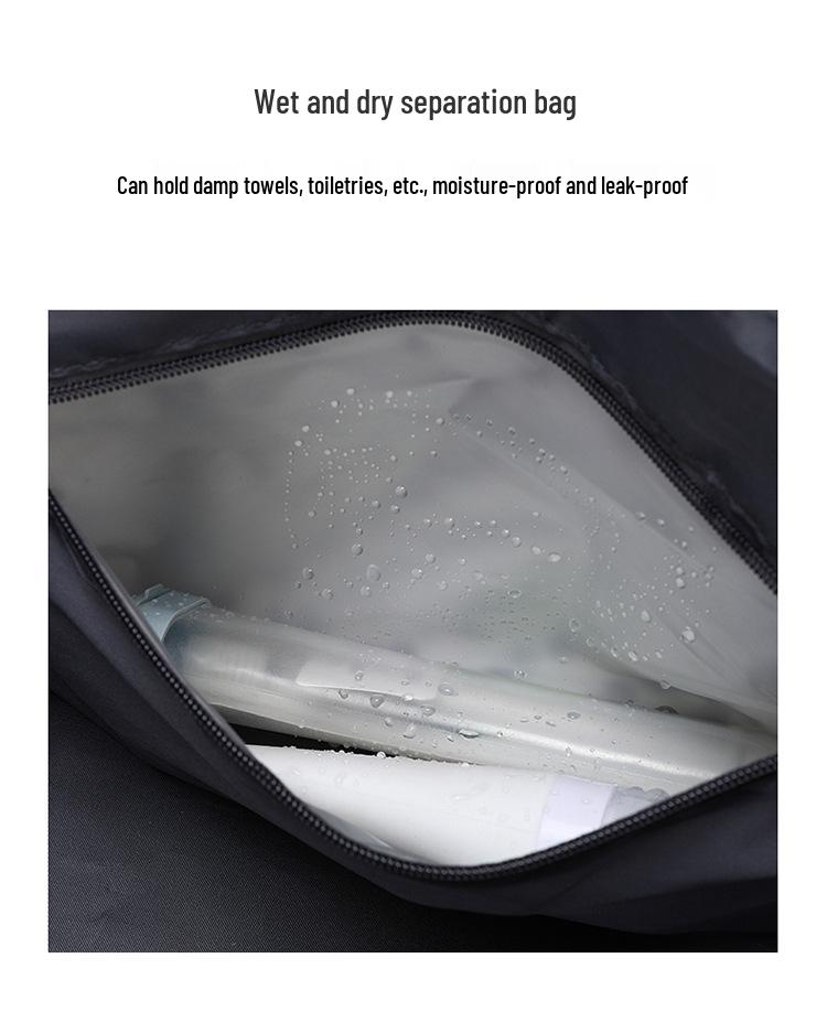 Stylish Polka Dot Travel Bag: Large Capacity, Wet/Dry Separation, Ideal for Business Trips & Fitness