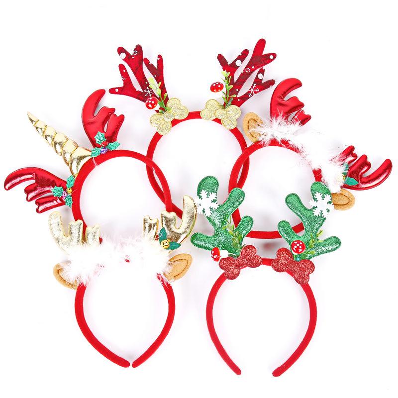 Christmas Antler Headband with Bells for Adults & Children – Festive Holiday Party Accessory