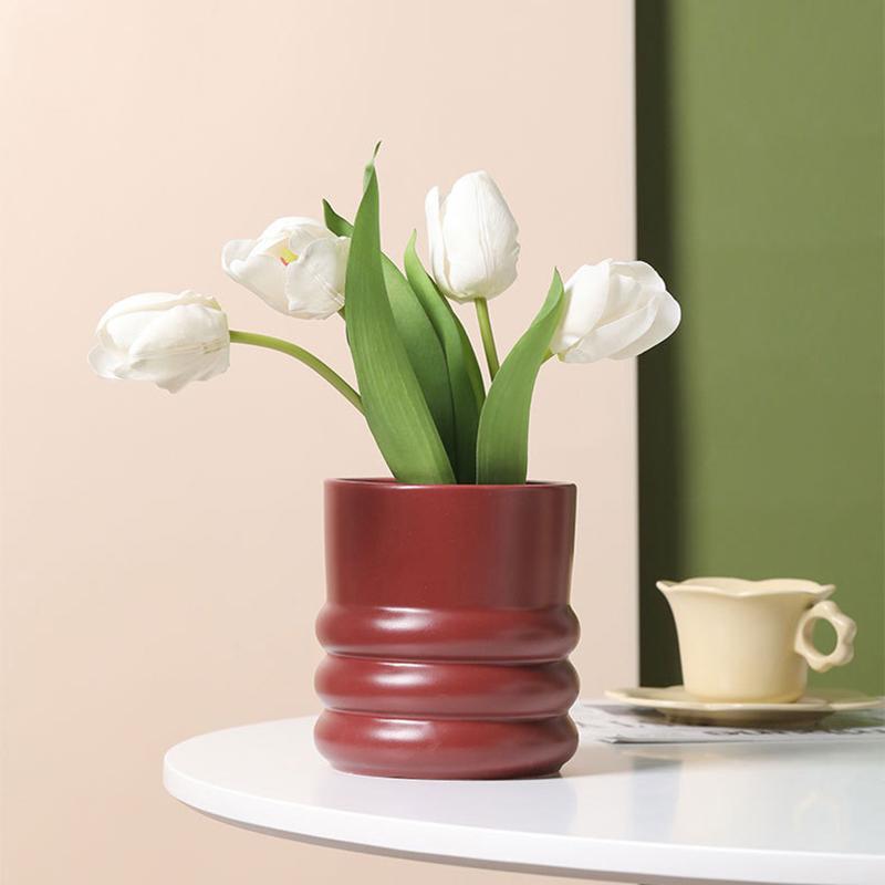 Ghiveci de flori cerc creativ, oală suculentă, vas de ceramică, decorare pentru acasă, ornamente de birou, decorare pentru grădină, vas de plante bonsai