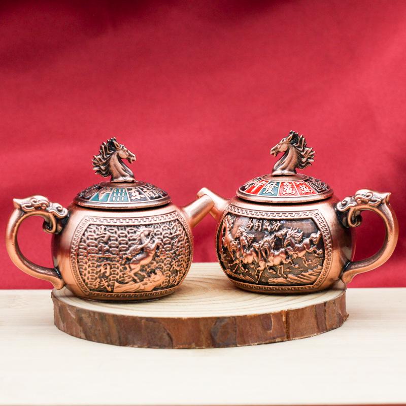 Exquisitely Crafted Kylin Handle Pot: Perfect Desktop Ornament & Gift for New Beginnings or Relocations