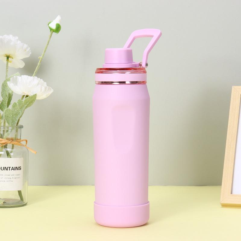 Insulated Cup Handheld Travel Mug with Silicone Cover Space Bottle Portable Outdoor Sports Water Bottle