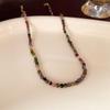 Luxurious Agate & Pearl Crystal Necklace - Ethnic Style Clavicle Chain