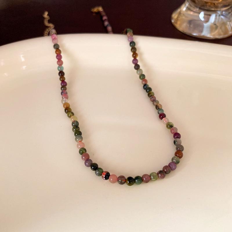 Luxurious Agate & Pearl Crystal Necklace - Ethnic Style Clavicle Chain