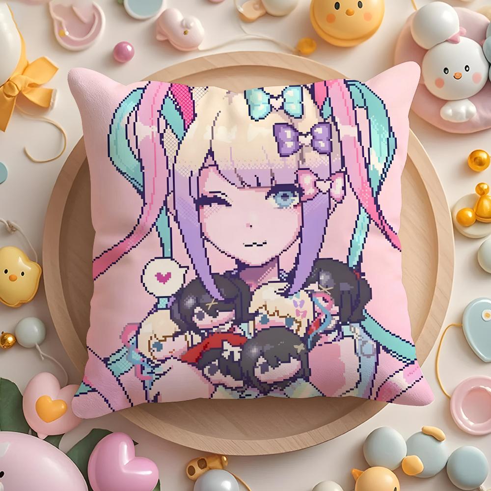 Cute NEEDY GIRL OVERDOSE Cushion Cover Home & Car Multi-Scene Pillow Cover - Reversible, Soft & Durable for Daily Use