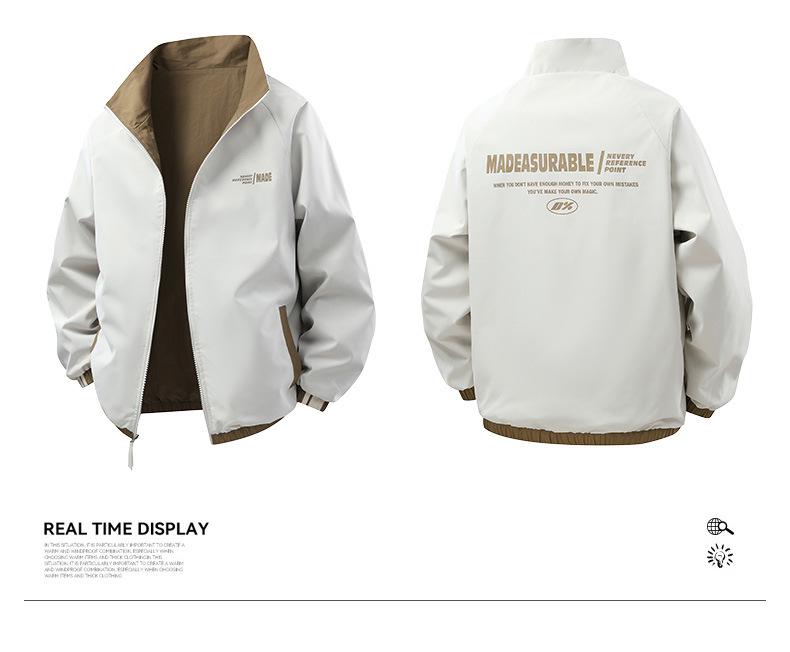 Pánská moderní větrovka se stojáčkem pro volný čas - ležérní móda na jaro a podzim