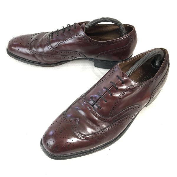 

90s USA Made/BOSTONIAN/Goodyear Welt Leather Full Brogue Wingtip Shoes/10.5D/28.0-28.5/Brown/