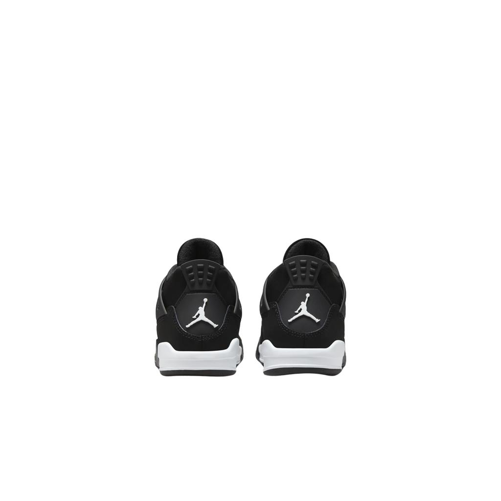 Air Jordan 4 Retro PS White Thunder Kids Sneakers Black FV4537-001
