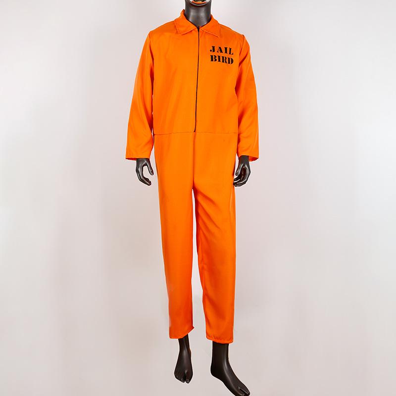 Unisex Halloween Cosplay Yellow Prisoner Costume for Adults and Kids