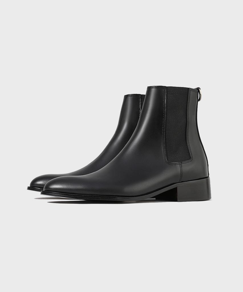 Firenze Atelier High Ankle Line Slim Toe Chelsea Boots 3342 [Black Fg]