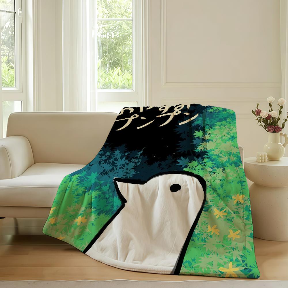 Cartoon Goodnight Punpun Blanket For Sofa Office Bed Plane Travel Sleep Read Relax Camping Soft And Warm