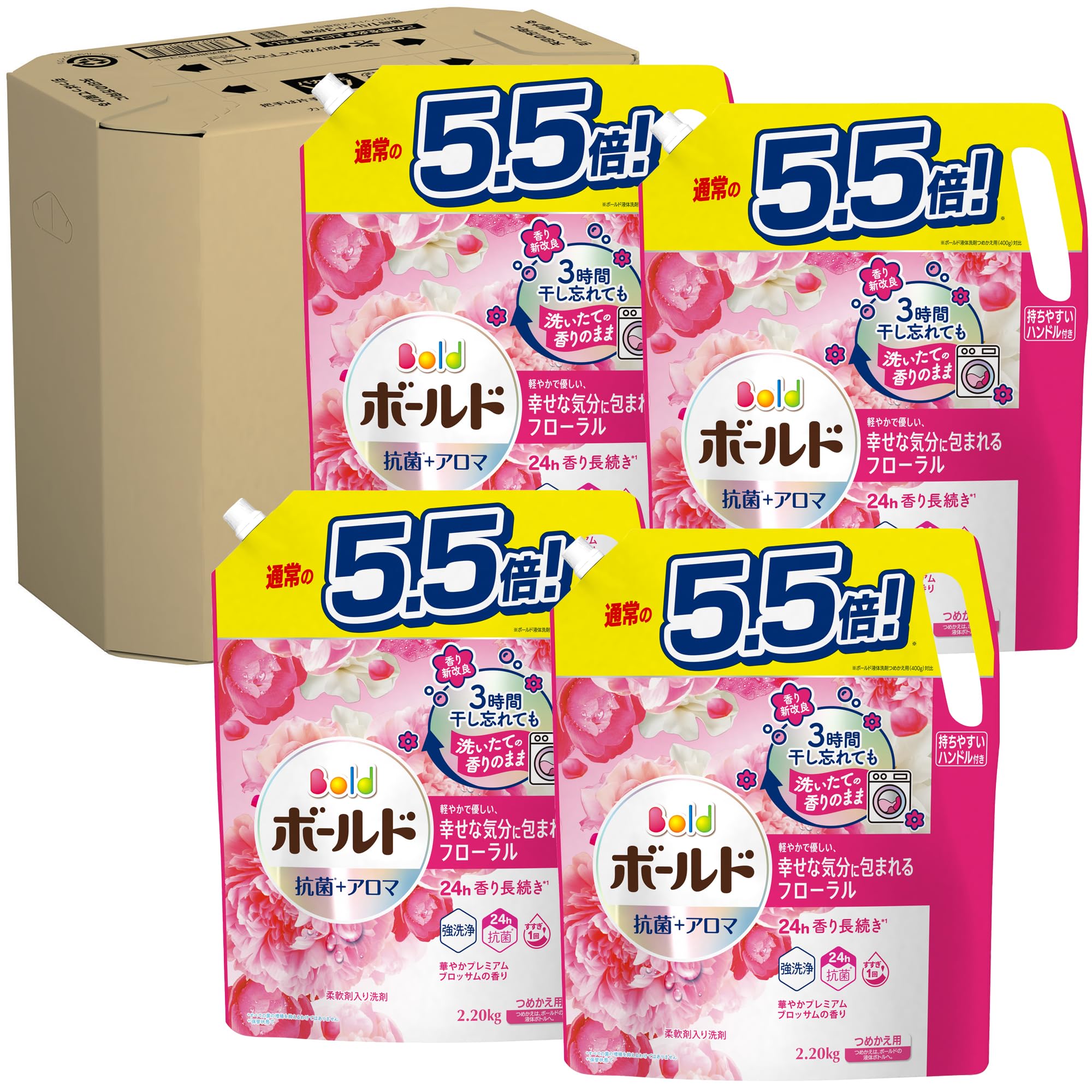 

by Bold laundry detergent liquid premium blossom refill x 4 bags [Sold case] [Large capacity] 2,200g