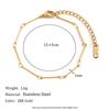 18K Gold-Plated Stainless Steel Paperclip and Rope Chain Bracelet for Women