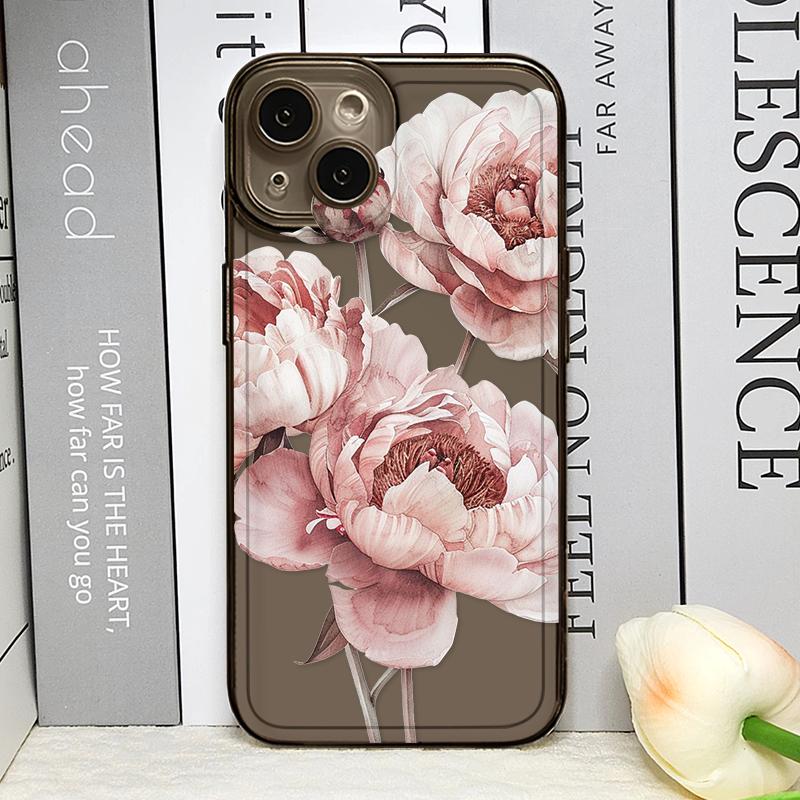 Schöne Ölmalerei Lotusblume Handyhülle für IPhone 16 15 14 11 Pro Max 13 12 Mini XR XS X 7 8Plus SE2 Weiche Silikonhülle