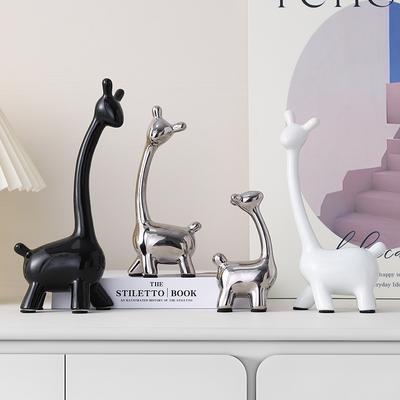 4PCS Modern Minimalist Desktop Deer Ornament Light Luxury Home Decor Foyer Wine Cabinet Living Room Creative Decoration