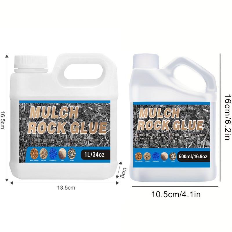 16.9/34oz Quick-Drying Mulch Rock Glue Keep Mulch In Place Long-lasting Garden Patio Adhesive For Concrete Pebbles Pine Straw