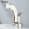 Tuqiu Bathroom Faucet Brass Gold White Bathroom Basin Faucet Cold And Water Mixer Sink Tap Deck Mounted