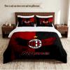 Set Biancheria da Letto AC Milan Personalizzato con Nome 3 Pezzi Morbido Copripiumino per Camera da Letto Decorazione Casa