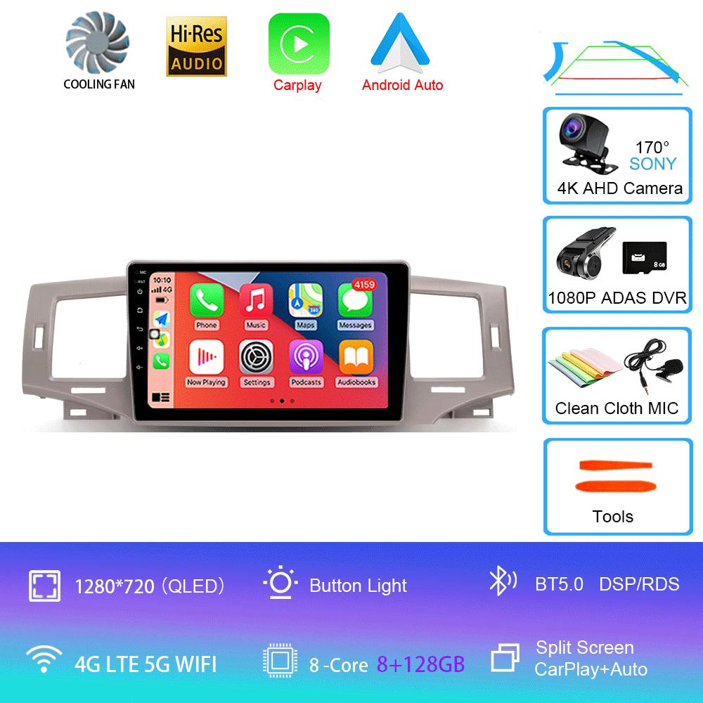 Car Radio Android 14 Carplay Auto Multimedia Player For Toyota Corolla 9 E120 2004-2006 WIFI+4G Autoradio Stereo 2din Head Unit