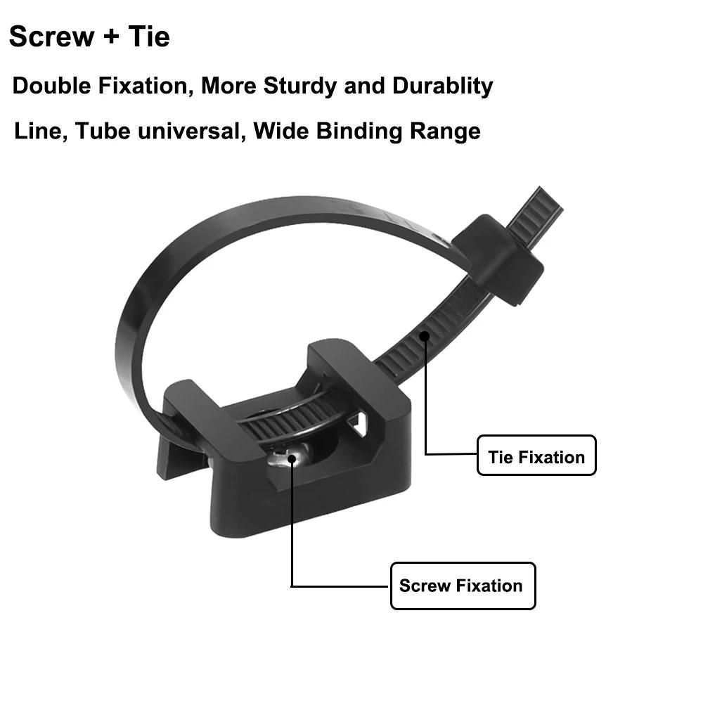 100Pcs Cable Tie Saddle Type Plastic Mount Base Wire Holder Fixing Seat Charging Data Line Winder Nylon HC-0~ HC-7,HC-1S~HC~2S