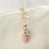 Llavero Decorativo Elegante de Fresa y Flor Colgante de Moda para Bolso Colgante de Teléfono Decoración Elegante para Bolso de Niña