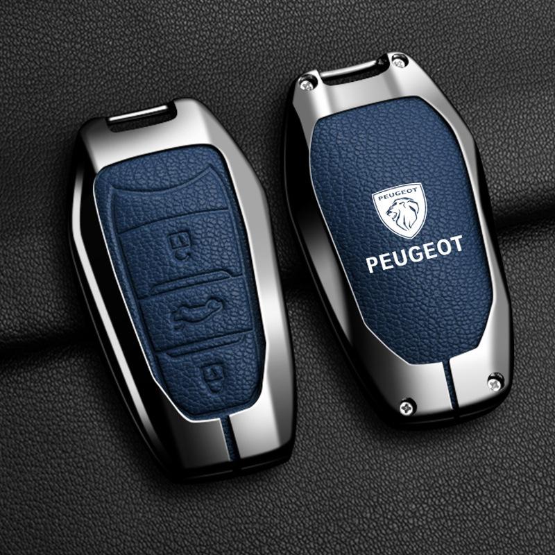 

2026 Hot Car Sticker Car Zinc Alloy Key Case Bag For Peugeot GTLine 407 GT 208 308 408 508 608 2008 3008 4008 5008 RCZ Car Key C