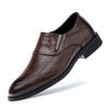 Fashion Mens Dress Shoes Business Slip on Loafers Round Toe Black Shoes Oxford Breathable Formal Wedding Shoes Zapatillas Hombre