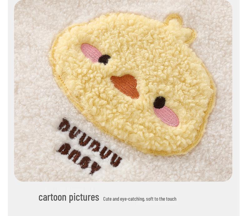 DUUDUU 2025 Unisex Toddler Fleece-Lined Hoodie: Korean Style One-Piece for Warmth