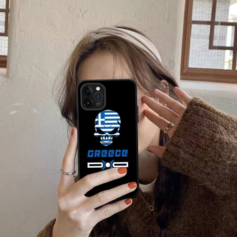 Greece Greek National Flags Phone Case for iPhone 11 12 13 Mini Pro Max 8 7 6 6S Plus X 5 SE 2020 XR XS Funda Case