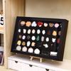 1pc Badge display box with transparent dust cover, brooch and collectible jewelry box, black large capacity jewelry box