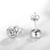 Douyin Popular Round Zircon Stud Earrings Bubble Shape Earrings Men's and Women's Earrings Fashion Versatile Temperament Ear Jewelry
