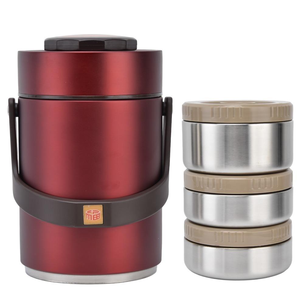 2000ml Insulated Lunch Container 3 Tier Portable Lunch Set Stackable Food Container  For Work