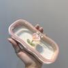 1Pc Transparent Retro Tulip Glasses Case, Portable Fashion Glasses and Reading Glasses Storage Case