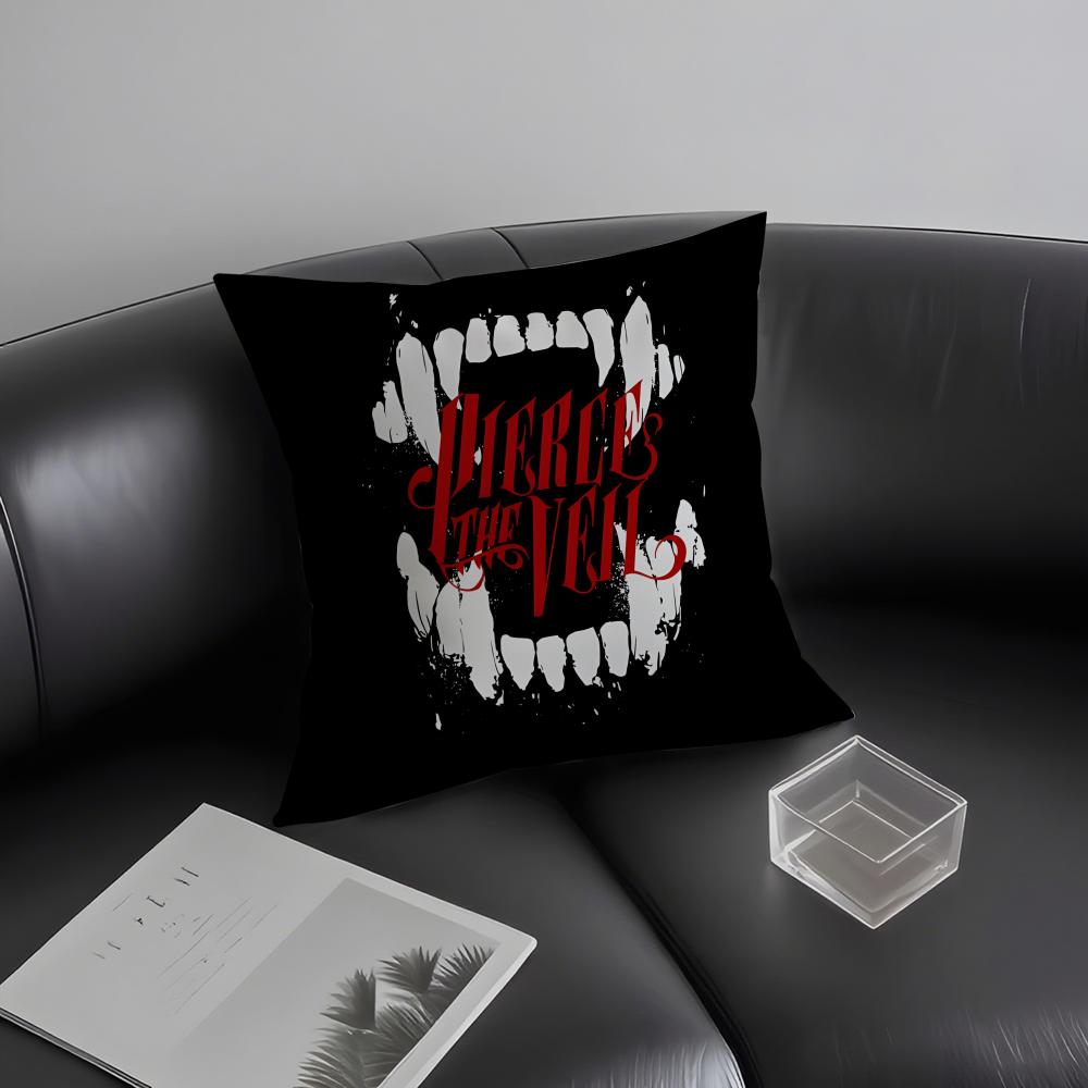 P-Pierce The V-Veil Band Cushion Cover Pillowcase Ultra Soft Skin Friendly Fabric Cloud Like Comfort & Concealed Zipper
