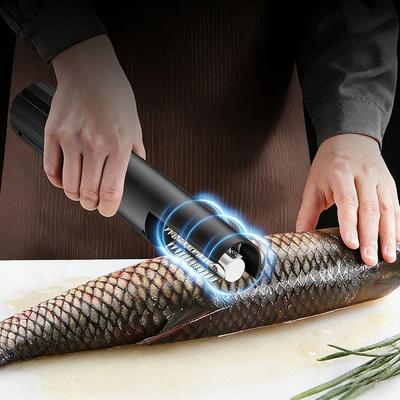 Anti-Splash Rotating Fish Scale Scraper Portable Fish Scale Grater Electric Fish Scale Remover