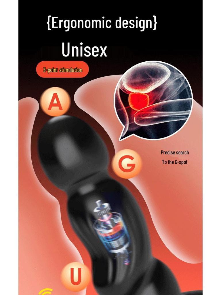 New Model: Manual Vibration Anal Plug for G-Spot & Backdoor Stimulation - Unisex, Beads for Couples